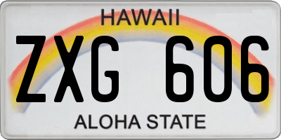HI license plate ZXG606