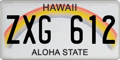 HI license plate ZXG612