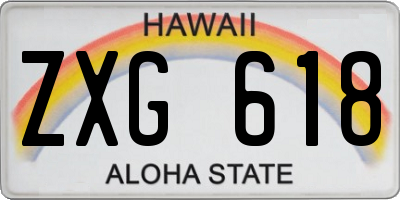 HI license plate ZXG618
