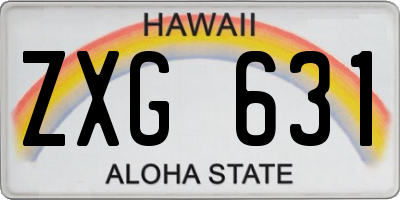 HI license plate ZXG631