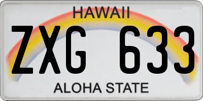 HI license plate ZXG633