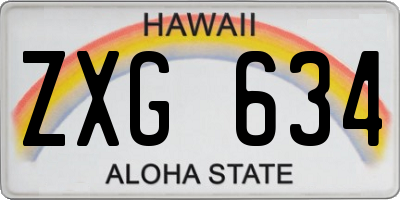 HI license plate ZXG634