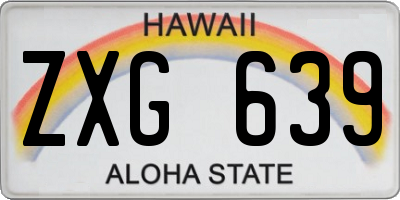 HI license plate ZXG639