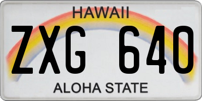 HI license plate ZXG640