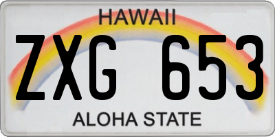 HI license plate ZXG653
