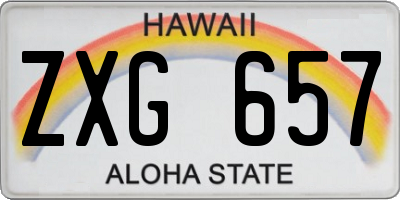 HI license plate ZXG657