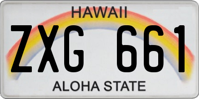 HI license plate ZXG661