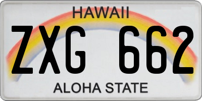 HI license plate ZXG662