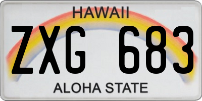 HI license plate ZXG683