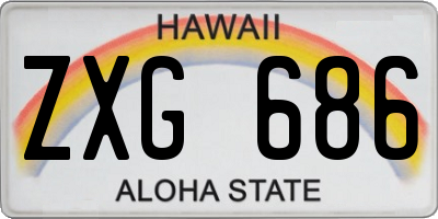 HI license plate ZXG686