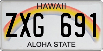 HI license plate ZXG691