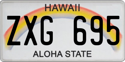 HI license plate ZXG695
