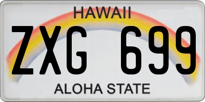 HI license plate ZXG699