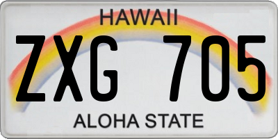 HI license plate ZXG705