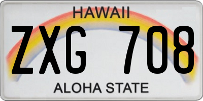HI license plate ZXG708