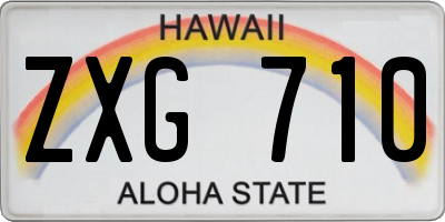 HI license plate ZXG710