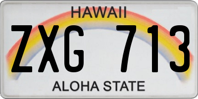 HI license plate ZXG713