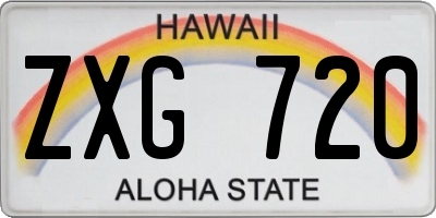 HI license plate ZXG720