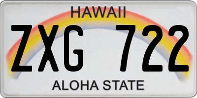 HI license plate ZXG722