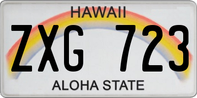 HI license plate ZXG723