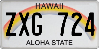 HI license plate ZXG724