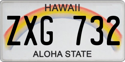 HI license plate ZXG732