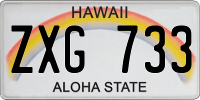 HI license plate ZXG733