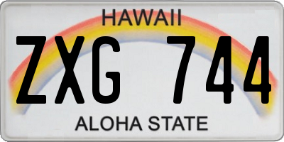 HI license plate ZXG744