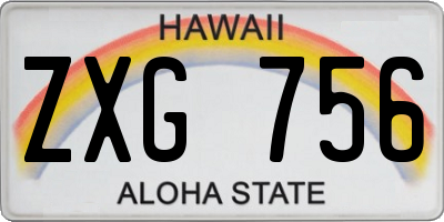 HI license plate ZXG756