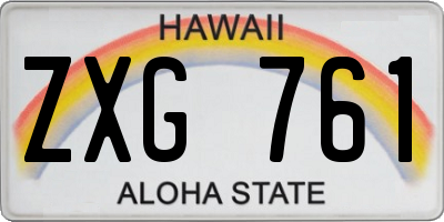 HI license plate ZXG761