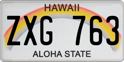 HI license plate ZXG763