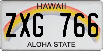 HI license plate ZXG766