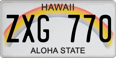 HI license plate ZXG770