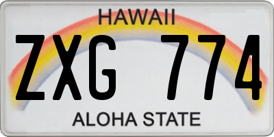 HI license plate ZXG774