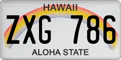 HI license plate ZXG786