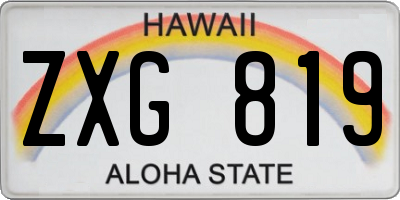 HI license plate ZXG819