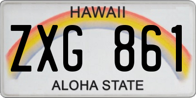 HI license plate ZXG861
