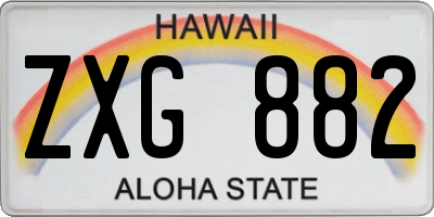 HI license plate ZXG882