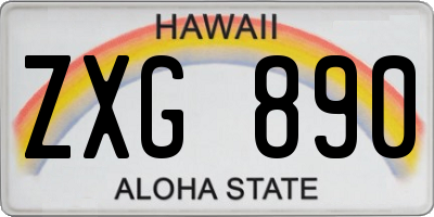 HI license plate ZXG890