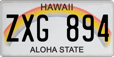HI license plate ZXG894