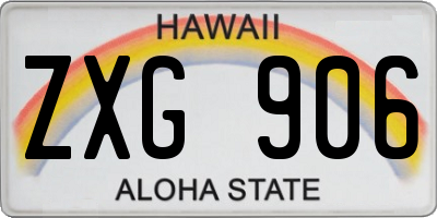 HI license plate ZXG906