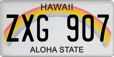 HI license plate ZXG907