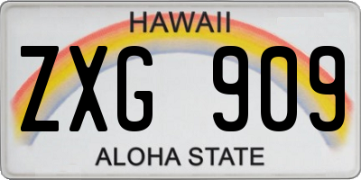 HI license plate ZXG909