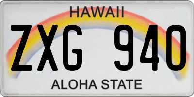 HI license plate ZXG940