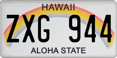 HI license plate ZXG944