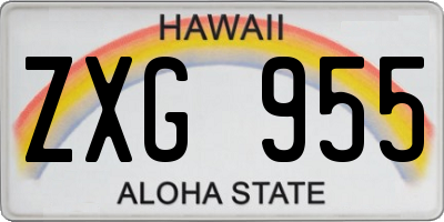 HI license plate ZXG955
