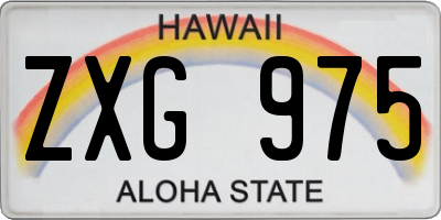 HI license plate ZXG975