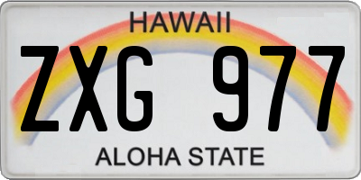 HI license plate ZXG977