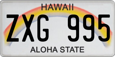 HI license plate ZXG995