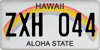HI license plate ZXH044
